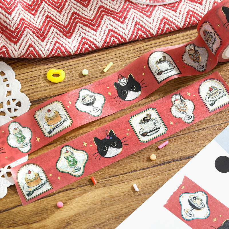 BGM Kuroneko Cafe Gold Foil Washi Tape - Frame BM-SDG085
