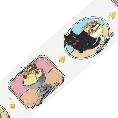 BGM Kuroneko Cafe Gold Foil Washi Tape - Today's Menu BM-SDG087