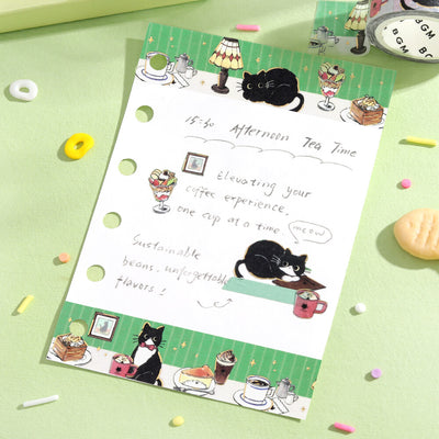 BGM Kuroneko Cafe Gold Foil Washi Tape - Table