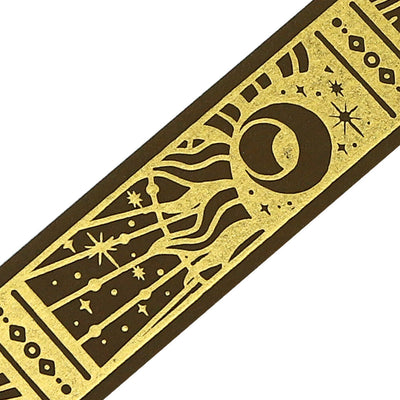 Decorative strip with astrological symbols on a white background