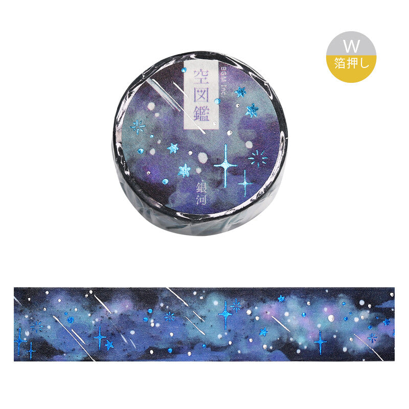 BGM Sky Illustration Book Foil Washi Tape - Galaxy BM-SDWG004