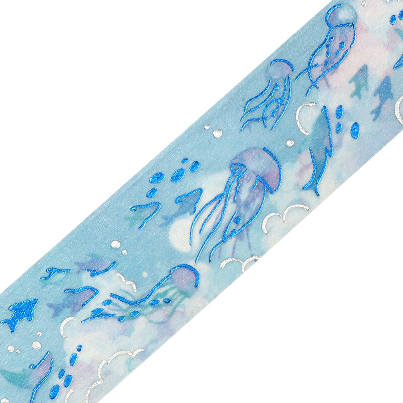 BGM Sky Illustration Book Foil Washi Tape - Sea BM-SDWG005