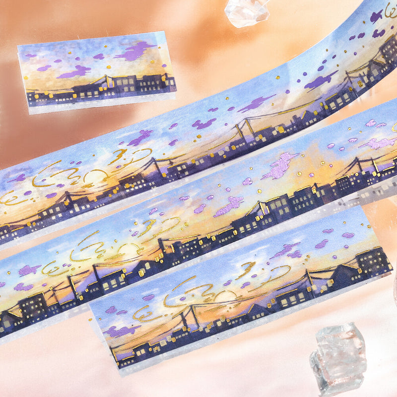 BGM Sky Illustration Book Foil Washi Tape - Sunset BM-SDWG008