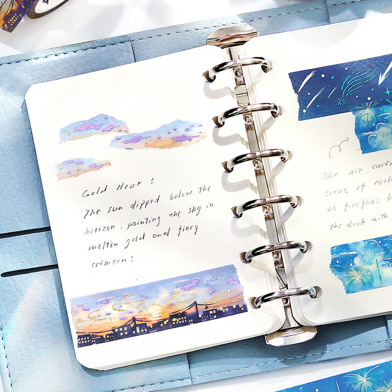 BGM Sky Illustration Book Foil Washi Tape - Sunset