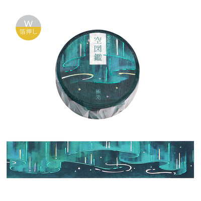 BGM Sky Illustration Book Foil Washi Tape - Aurora BM-SDWG010
