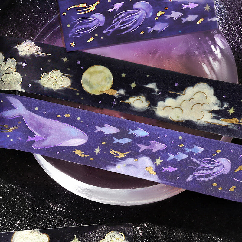 BGM Sky Illustration Book Foil Washi Tape - Yonagi BM-SDWG011