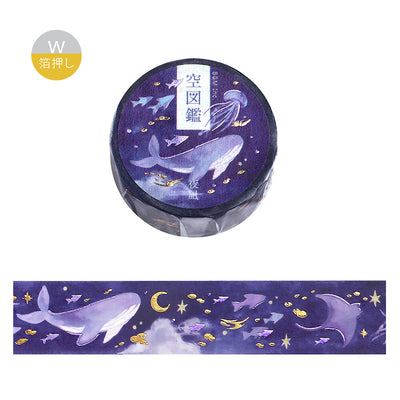 BGM Sky Illustration Book Foil Washi Tape - Yonagi BM-SDWG011