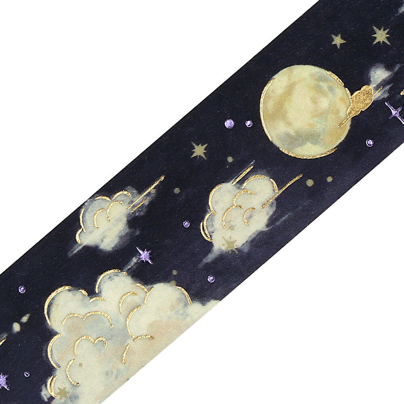 BGM Sky Illustration Book Foil Washi Tape - Moon Night BM-SDWG012