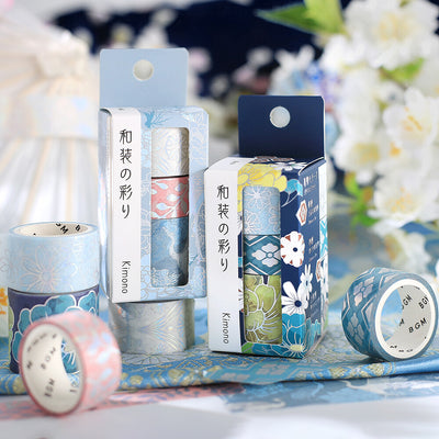 BGM Japanese Kimono Holographic Foil Washi Tape - Azure