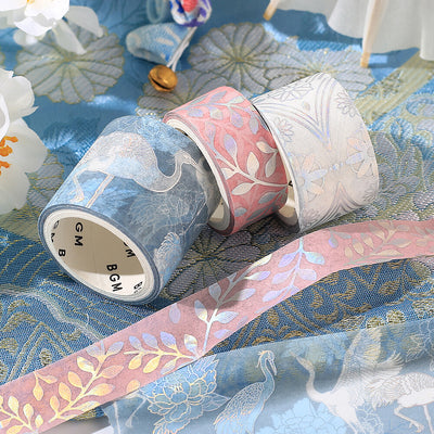 BGM Japanese Kimono Holographic Foil Washi Tape - Pastel Blue BM-SET003