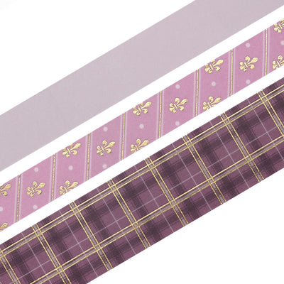 BGM School Colors Gold Foil Washi Tape - Mauve Pink BM-SET005