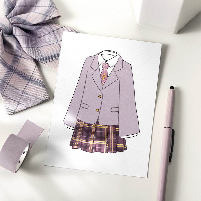 BGM School Colors Gold Foil Washi Tape - Mauve Pink