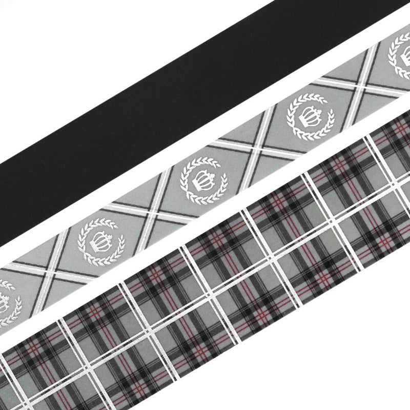 BGM School Colors Silver Foil Washi Tape - Gray BM-SET008