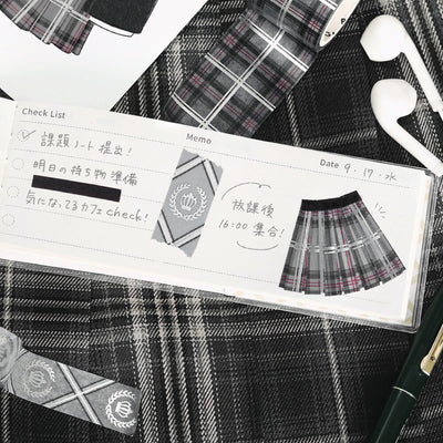 BGM School Colors Silver Foil Washi Tape - Gray