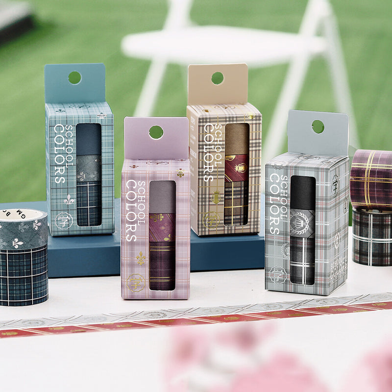 BGM School Colors Silver Foil Washi Tape - Gray