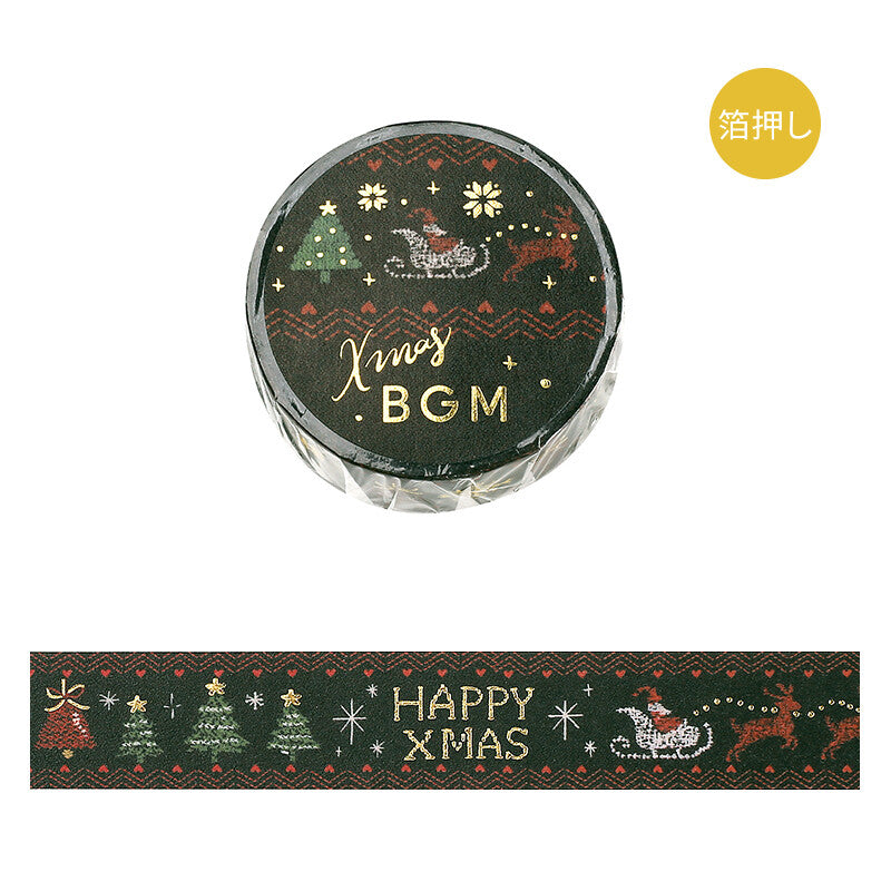 BGM Christmas Limited Edition Gold Foil Washi Tape - Cross Stitch BM-SPLM042