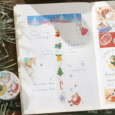 BGM Christmas Limited Edition Holographic Foil Washi Tape - Ribbon Message