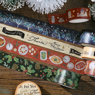 BGM Christmas Limited Edition Gold Foil Washi Tape - Handwritten Message