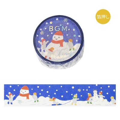 BGM Christmas Limited Edition Holographic Foil Washi Tape - Let's Make a Snowman BM-SPLM048