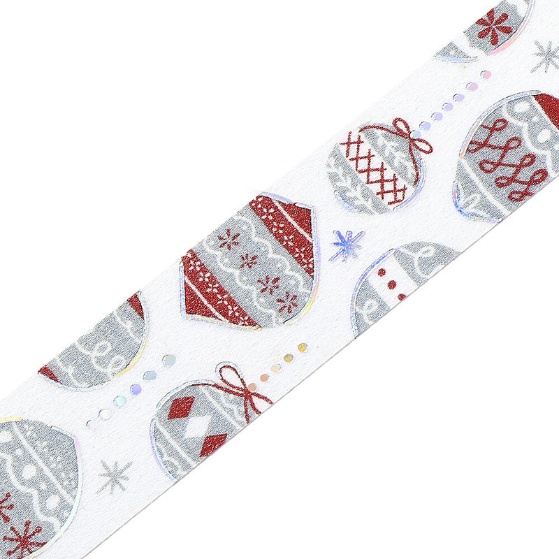 BGM Christmas Limited Edition Holographic Foil Washi Tape - Scandinavian Ornaments BM-SPLM059