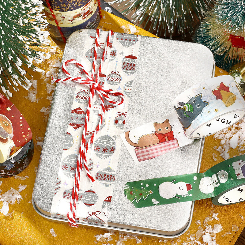 BGM Christmas Limited Edition Holographic Foil Washi Tape - Scandinavian Ornaments