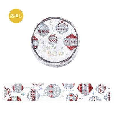 BGM Christmas Limited Edition Holographic Foil Washi Tape - Scandinavian Ornaments BM-SPLM059
