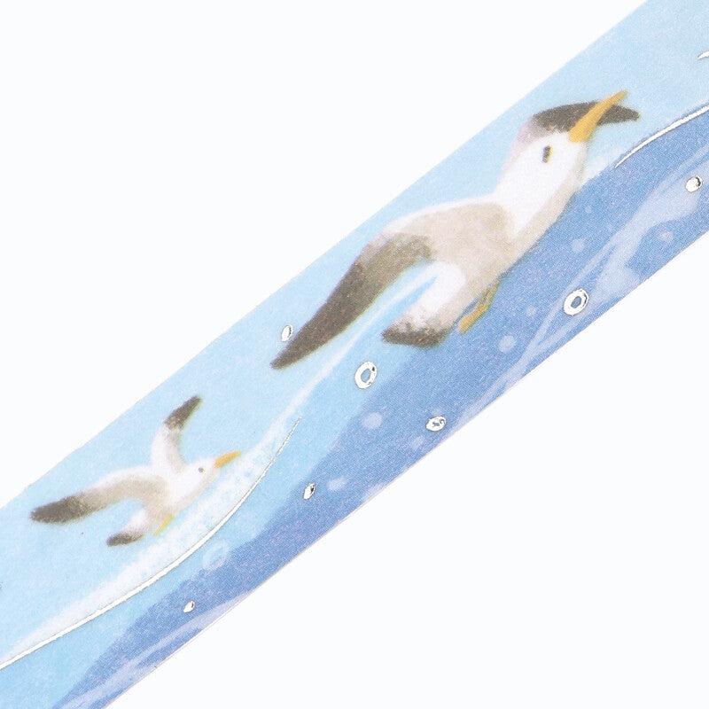 BGM Summer Limited Edition Silver Foil Washi Tape - Seagull BM-SPLN041