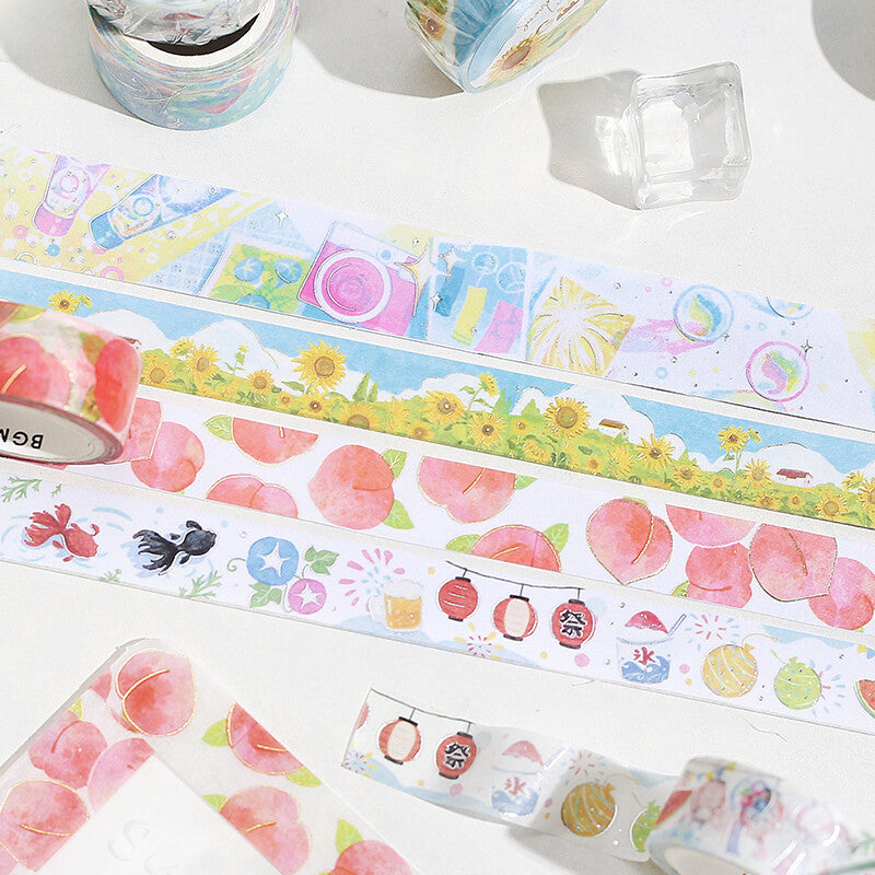 BGM Summer Limited Edition Silver Foil Washi Tape - Party