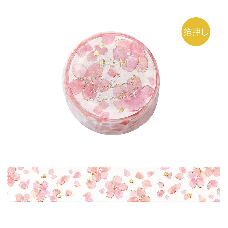 BGM Sakura Limited Edition Gold Foil Washi Tape BM-SPSA040