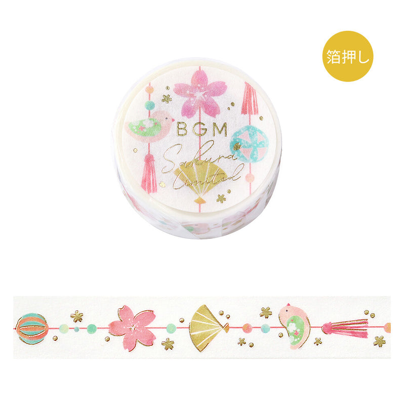 BGM Sakura Limited Edition Gold Foil Washi Tape BM-SPSA043