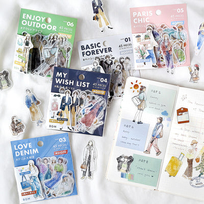 BGM Coordinate Sticker Flakes - Paris Chic