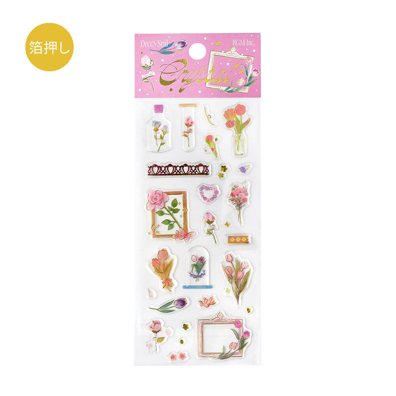 BGM Crystal Seal Gold Foil Epoxy Sticker - Flowers BS-DS006