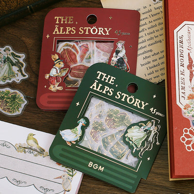 BGM The Alps Story Gold Foil Sticker Flakes - Red