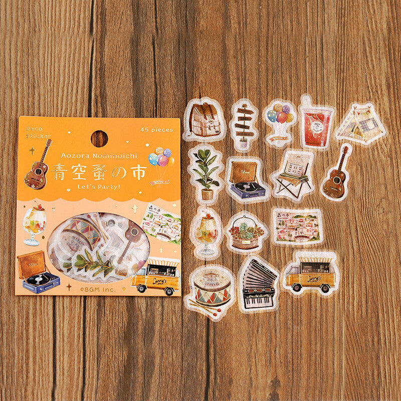 BGM Aozora Flea Market Gold Foil Sticker Flakes - Let&