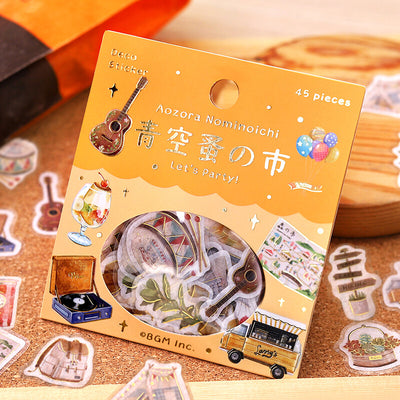 BGM Aozora Flea Market Gold Foil Sticker Flakes - Let's Party