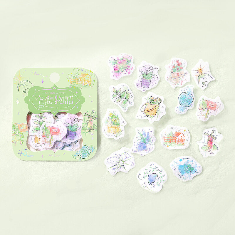 BGM Fantasy Story Holographic Foil Sticker Flakes - Flowers BS-FG149