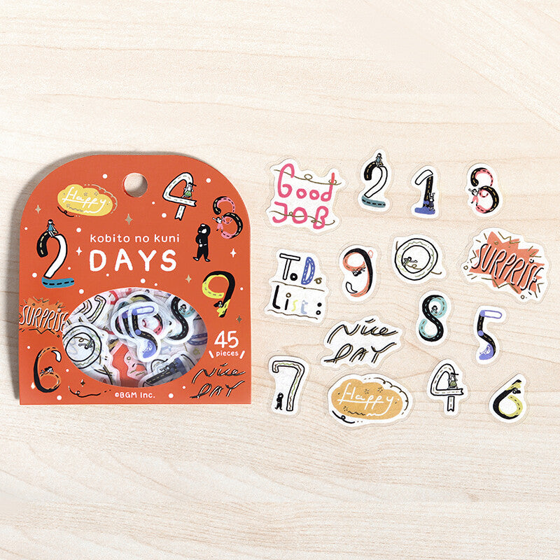 BGM Kobito No Kuni Gold Foil Sticker Flakes - Days BS-FG156