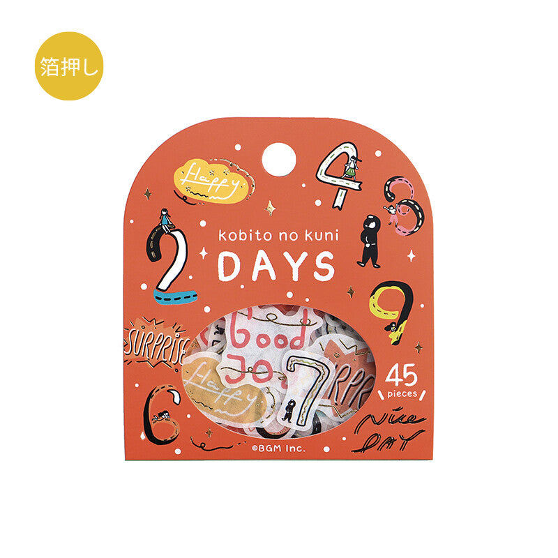 BGM Kobito No Kuni Gold Foil Sticker Flakes - Days BS-FG156