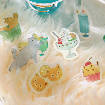 BGM Cat Cafe Gold Foil Sticker Flakes - Melon BS-FG160