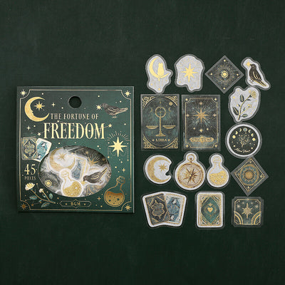 BGM Fortune Gold Foil Sticker Flakes - Freedom BS-FG166