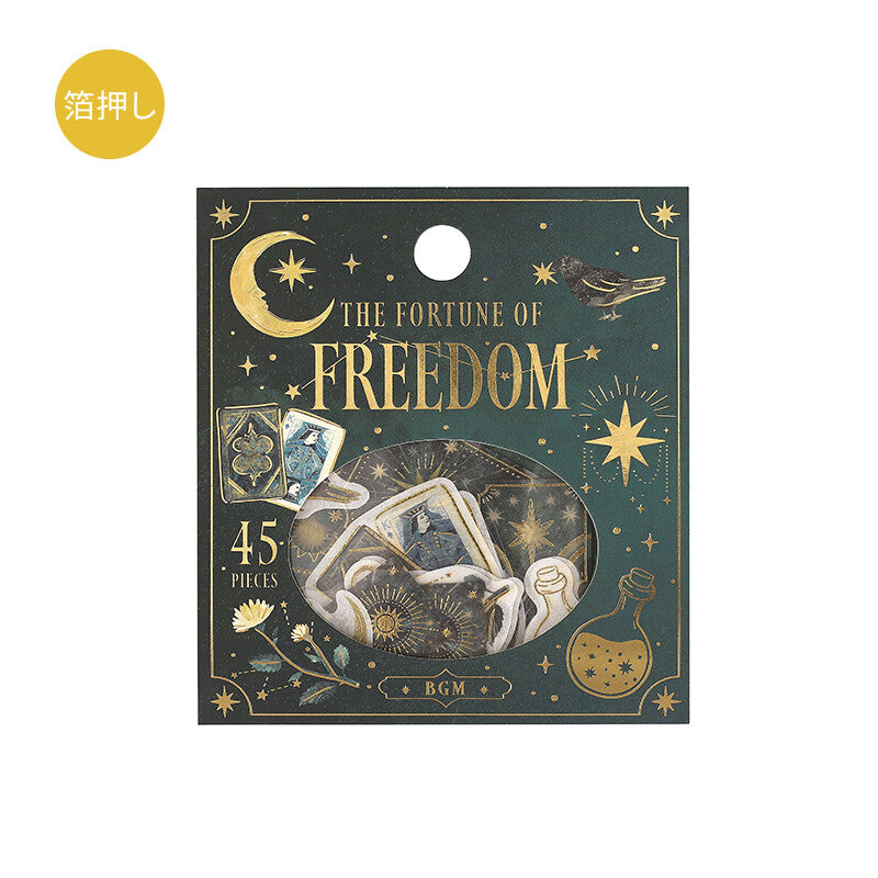 BGM Fortune Gold Foil Sticker Flakes - Freedom BS-FG166