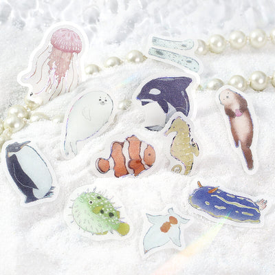 BGM IPPAI Gold Foil Sticker Flakes - Sea Animals