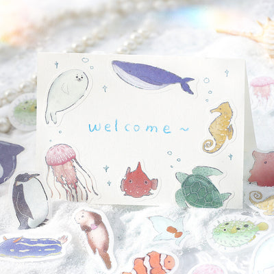 BGM IPPAI Gold Foil Sticker Flakes - Sea Animals