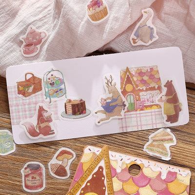 BGM Imaginary Shopping Arcade Gold Foil Sticker Flakes - Sweet Cafe