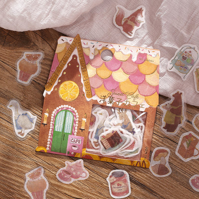 BGM Imaginary Shopping Arcade Gold Foil Sticker Flakes - Sweet Cafe