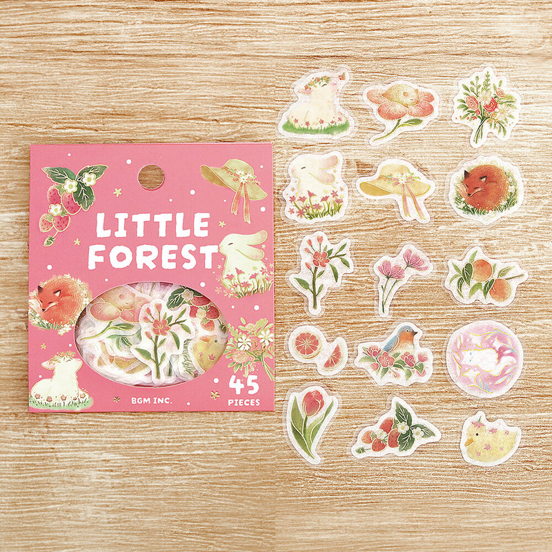 BGM Little Forest Gold Foil Sticker Flakes - Pink BS-FG177