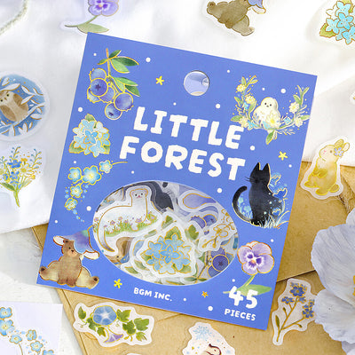 BGM Little Forest Gold Foil Sticker Flakes - Blue BS-FG179