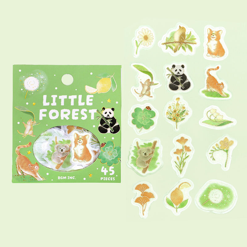 BGM Little Forest Gold Foil Sticker Flakes - Green BS-FG180