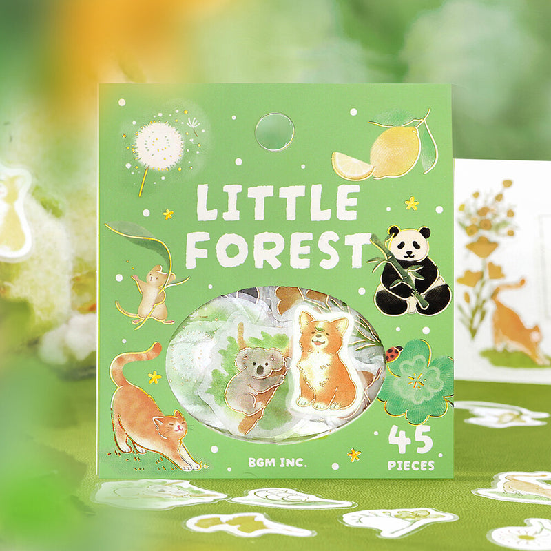 BGM Little Forest Gold Foil Sticker Flakes - Green BS-FG180