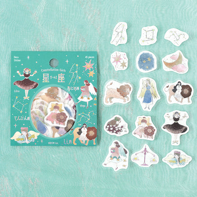 BGM Constellation Girls Holographic Foil Sticker Flakes - Leo, Virgo and Libra BS-FG190